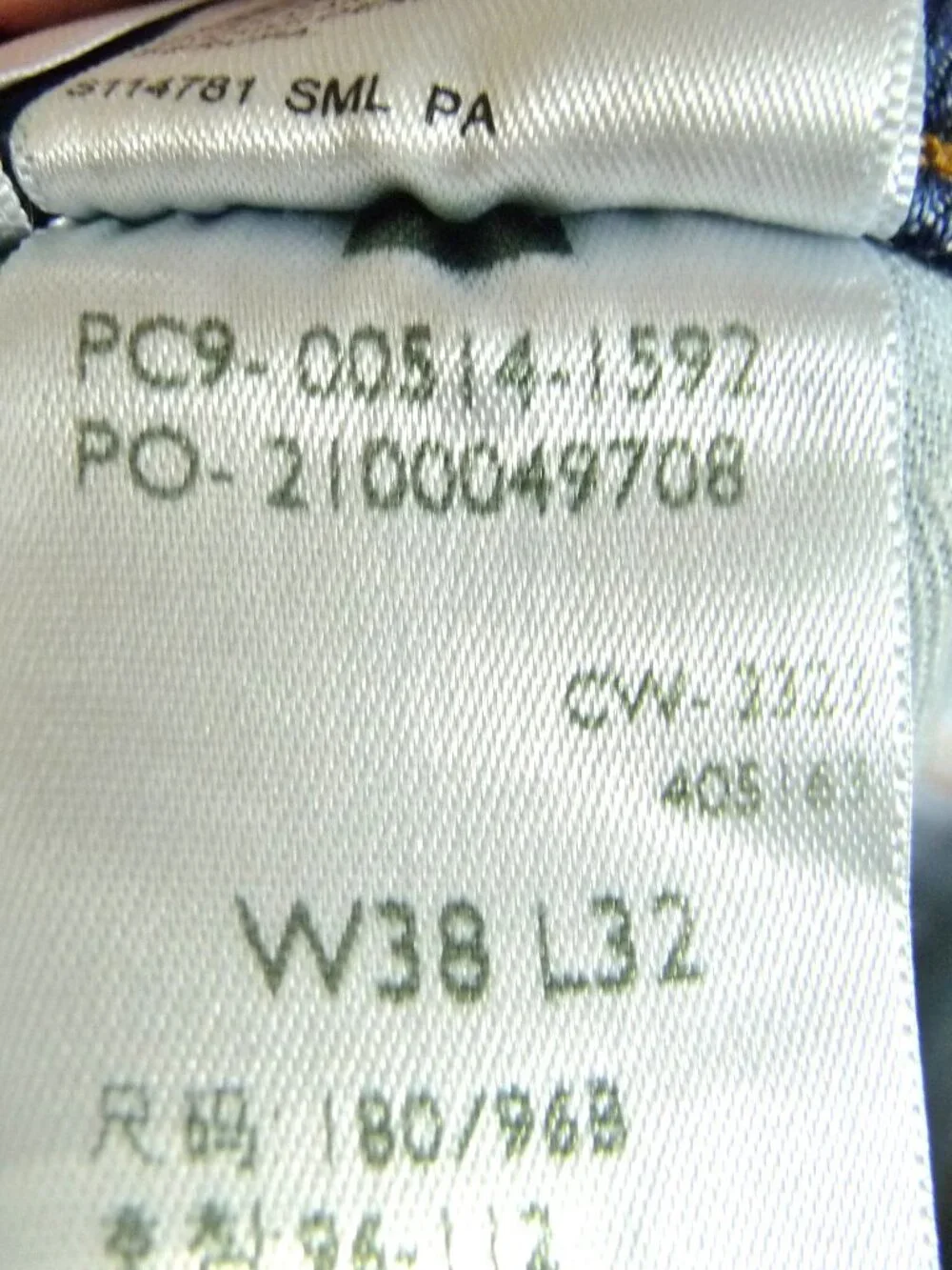 Levi's 514 Straight Fit Jeans 38x32 Medium Wash Denim